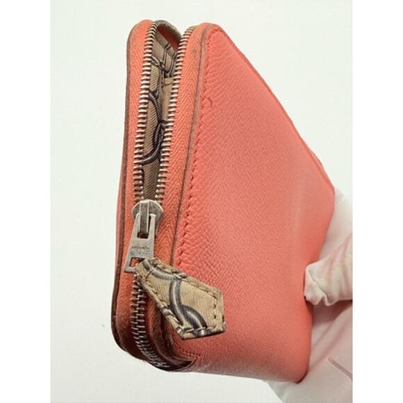 Hermes Azap Long Silk'in Flamingo Leather Wallet Pink*BEAUTIFUL CONDITION - Picture 12 of 16